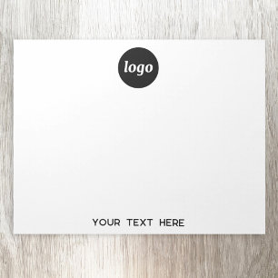 Werbung für einfache Logotexte Notizblock