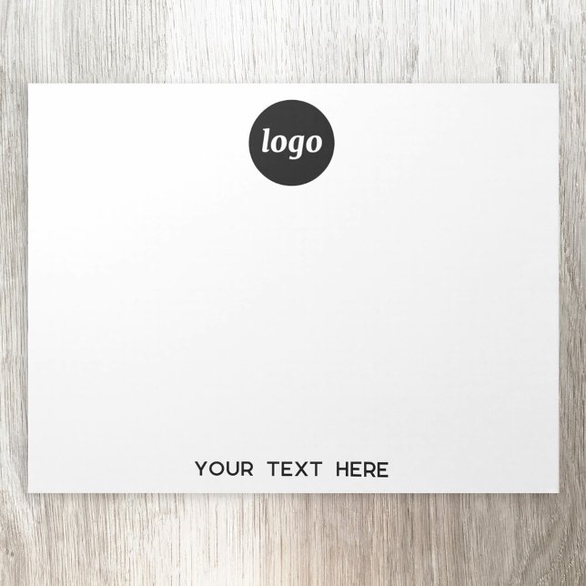Werbung für einfache Logotexte Notizblock (Simple logo with custom text business branding promotional notepad)
