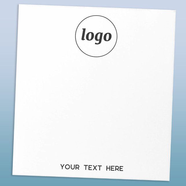Werbung für einfache Logotexte Notizblock (Logo with custom text business promotional notepad)