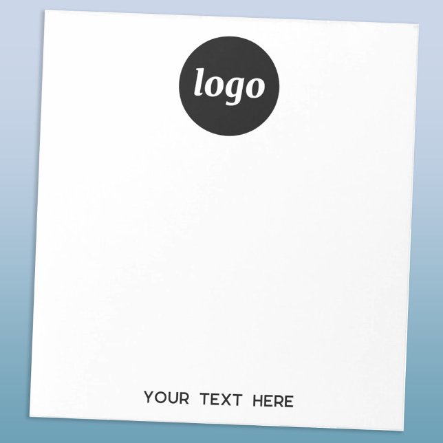 Werbung für einfache Logotexte Notizblock (Logo and custom text business promotional notepad)