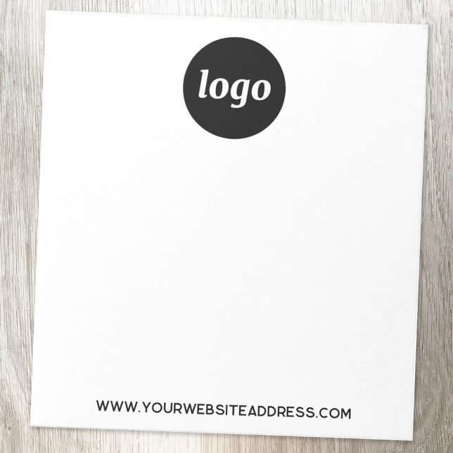 Werbung für einfache Logotexte Notizblock (Simple logo with custom text business branding promotional notepad)