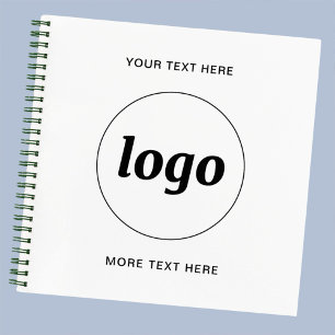 Werbung für einfache Logotexte Notizbuch