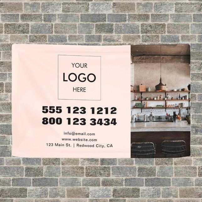 Werbung für Firmenlogos - Foto-Blush Banner (Von Creator hochgeladen)