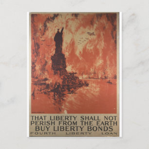 Werbung für Freiheitsanleihen im Jahr 1918 des Wel Postkarte