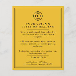 Werbung für gelbe, einfache, elegante Firmenlogos Flyer