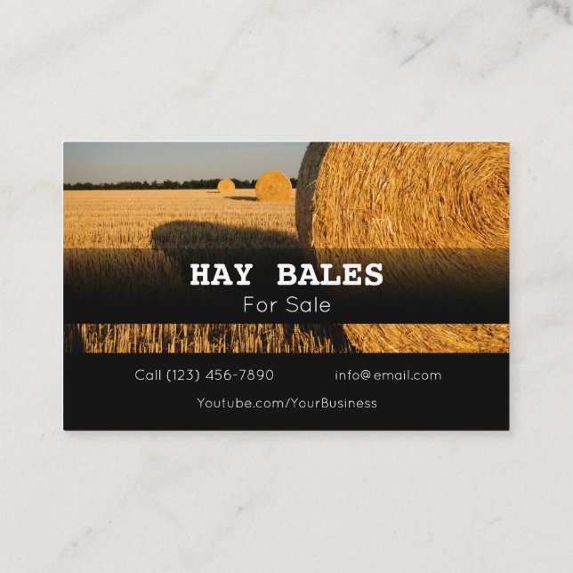 Werbung für Hay Bales für Visitenkarten von Handel Visitenkarte (Rückseite)