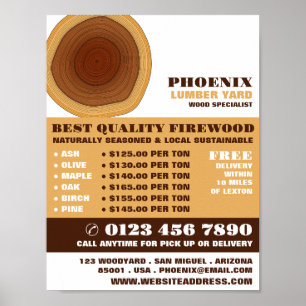 Werbung für Heartwood, Holz/Holz/Holzgarten Poster