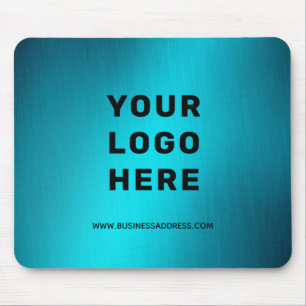 Werbung für Ihr Logo hier Business Aquamarin Metal Mousepad
