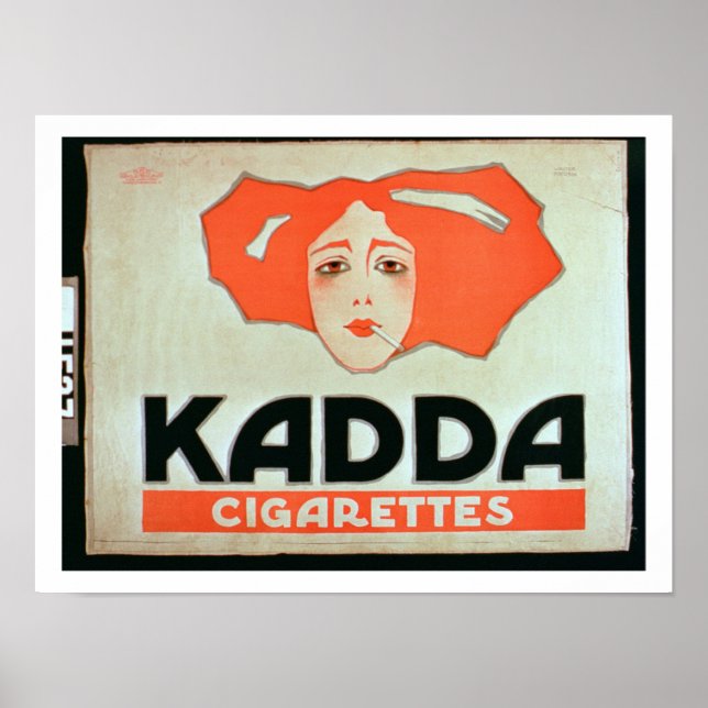 Werbung für "Kadda Cigarettes" Poster (Vorne)