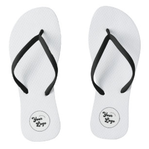 Werbung für klassische Schwarz-Weiß-Logos Flip Flops
