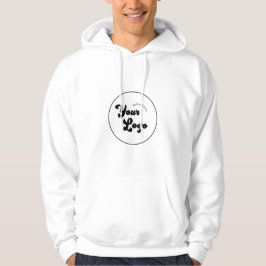 Werbung für klassische Schwarz-Weiß-Logos Hoodie
