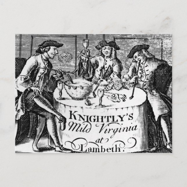 Werbung für 'Knightly's Mild Virginia Postkarte (Vorderseite)
