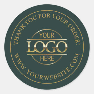 Werbung für kundenspezifische Firmenlogos, dunkelg Runder Aufkleber