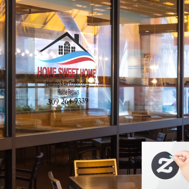 Werbung für Logofirmen Fensteraufkleber (Restaurantfenster)