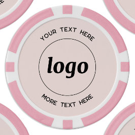 Werbung für Logos und Texte Rosa Rosa Pokerchips