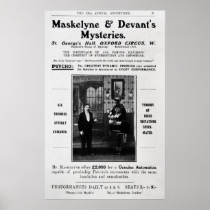 Werbung für Maskelyne & Devant's Mysteries Poster