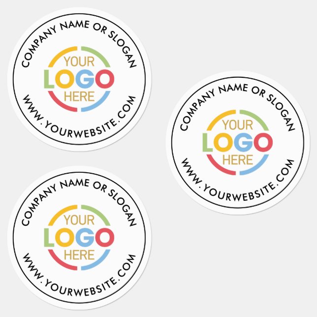 Werbung für Minimalistische Schwarz-weiße Firmenlo Etiketten (Gruppe)