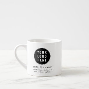 Werbung für moderne Firmenlogos und Tagline Espressotasse