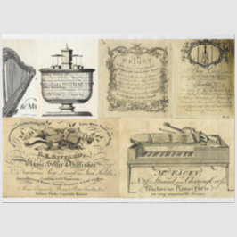 Werbung für Musikinstrumente - Entsprechpapier Seidenpapier