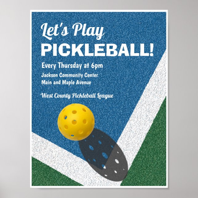 Werbung für Pickleball-Spiele Poster (Vorne)