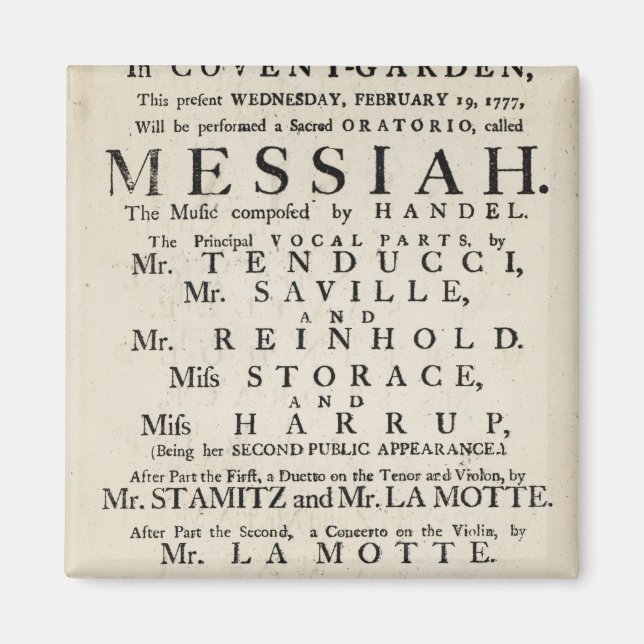 Werbung für Playbill Magnet (Vorne)