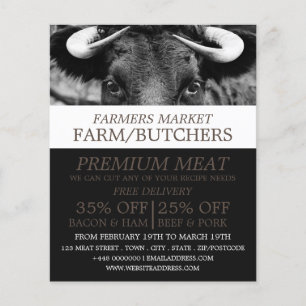 Werbung für Rinder, Bauer und Metzger Flyer