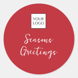 Werbung für Rote Logos Runder Aufkleber