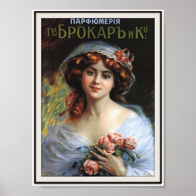 Werbung für russische Imperial-Parfum 1892 Poster (Vorne)