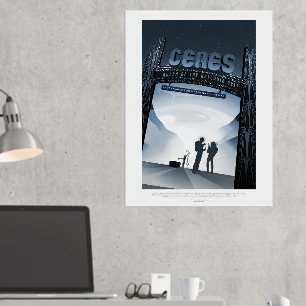 Werbung für Sci-Fi-Reisen, Zwergplanet Ceres Foliendrucke