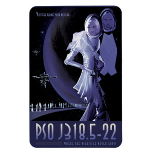 Werbung für Science-Fiction-Reisen, Planet PSO J31 Magnet