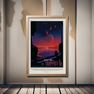 Werbung für Science-Fiction-Reisen, Planet Trapist Fotodruck