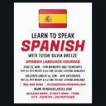 Werbung für Spanische Flagge, Spanische Sprachkurs Flyer<br><div class="desc">Spanische Fahne,  Spanisch Sprachkurse Werbung Flyer durch den Business Card Store.</div>