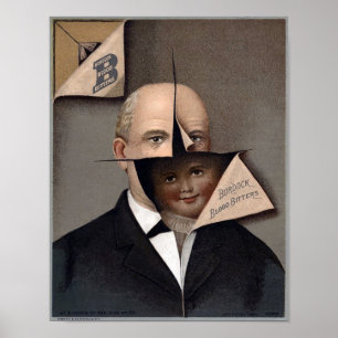 Werbung für Vintage Burdock Blood Bitters Poster