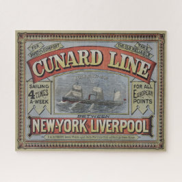 Werbung für Vintage Cunard Line Shipping Company Puzzle