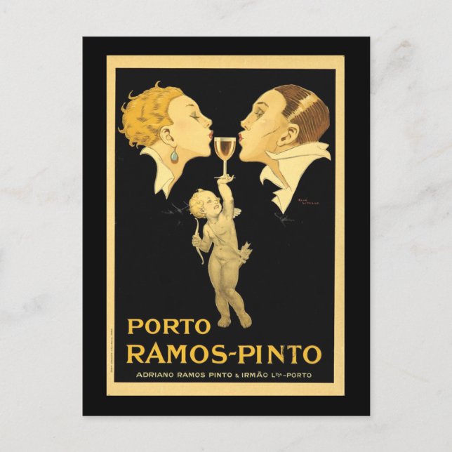 Werbung für Vintage Ports Postkarte (Vorderseite)