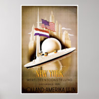 Werbung für Vintage Schiffe in Holland America Lin