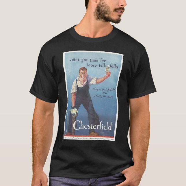 Werbung für Vintage Zigaretten T-Shirt (Vorderseite)