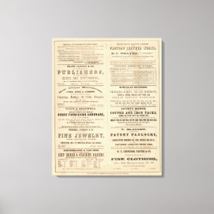 Werbung für zwölf Unternehmen, Leinwanddruck