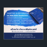 Werbung mit blauen Pinseln, Malern und Dekoratoren Flyer<br><div class="desc">Blue Paintbrush,  Painter & Decorator Werbe-Flyer von The Business Card Store.</div>