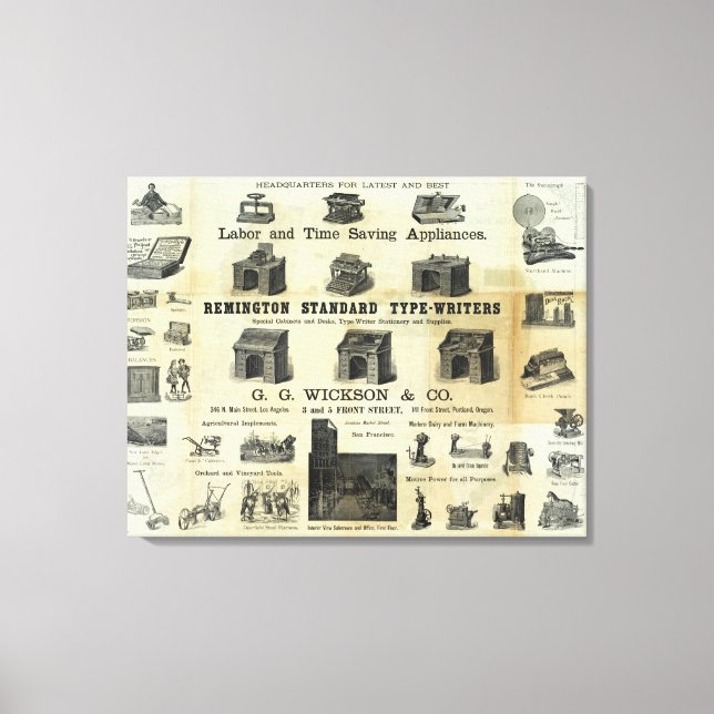 Werbung mit Guide Map Leinwanddruck (Vorderseite)