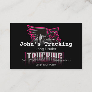 Werbung Trucking Company Services Hauling Business Visitenkarte