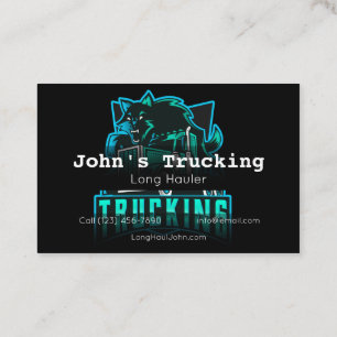 Werbung Trucking Company Services Hauling Business Visitenkarte