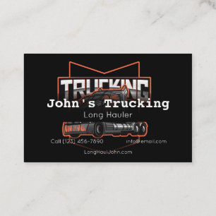 Werbung Trucking Company Services Hauling Business Visitenkarte