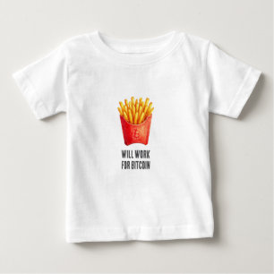 Werde arbeiten für Bitcoin (Weiß) Baby T-shirt