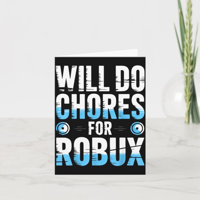 Werde Aufgaben für Robux erledigen Lustiger Gamer  Karte (Vorderseite)