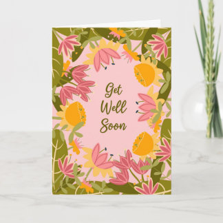 Werde Bald Gesund Blumen Karte