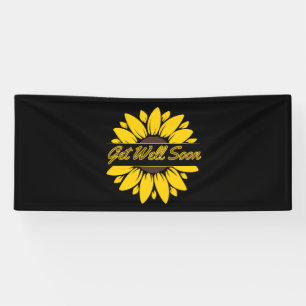 Werde Bald Gesund Sonnenblume 2,5x6 Vinylbanner Banner