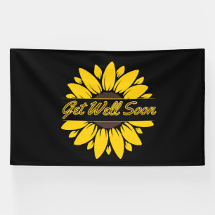 Werde Bald Gesund Sonnenblume 6x10 Vinylbanner Banner