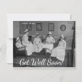 Werde Bald Wieder Gesund Vintage Krankenschwestern Karte