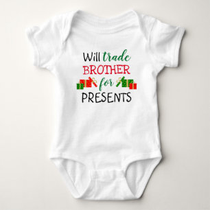 Werde Bruder für Geschenke tauschen Weihnachten Ne Baby Strampler